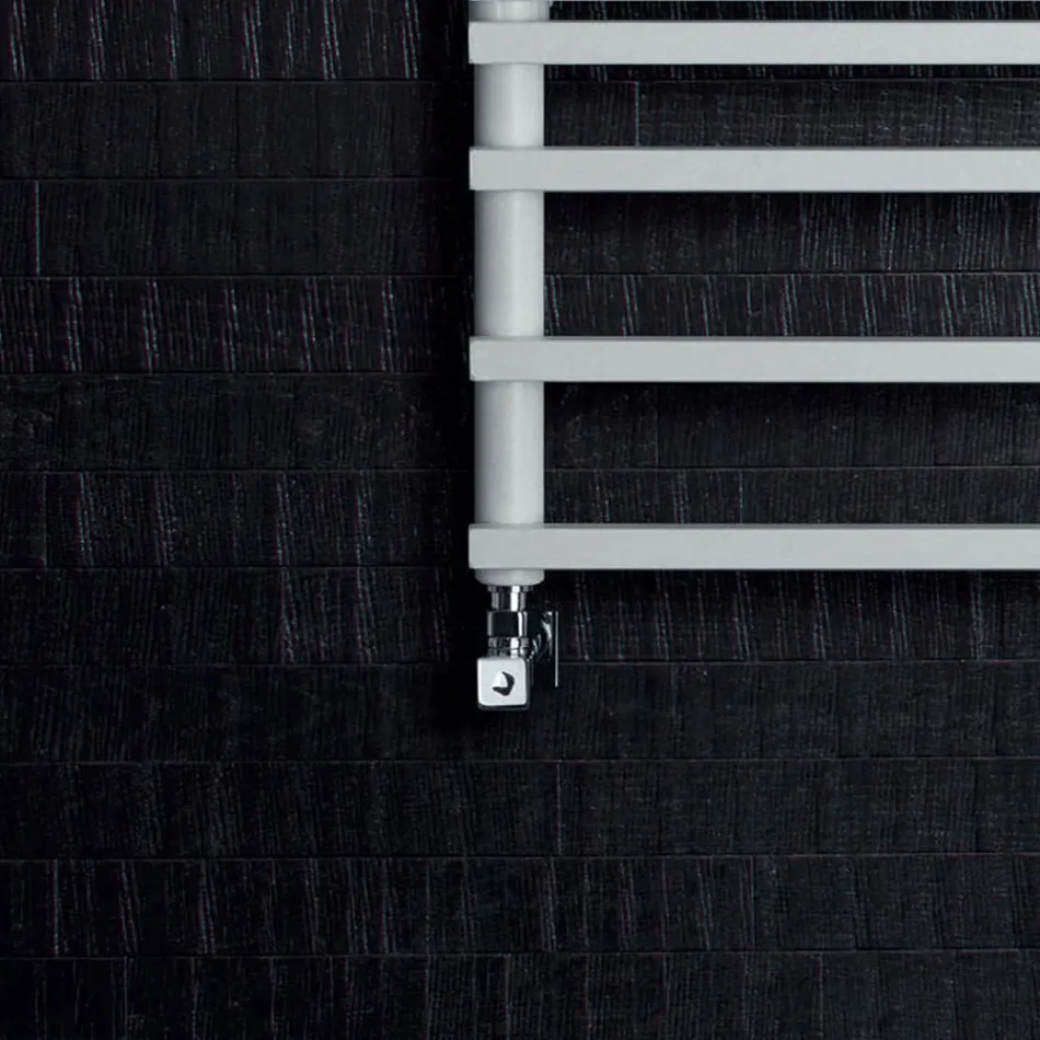Hydraulic Towel Warmer with Carbon Steel Structure Made in Italy - Cream Viadurini