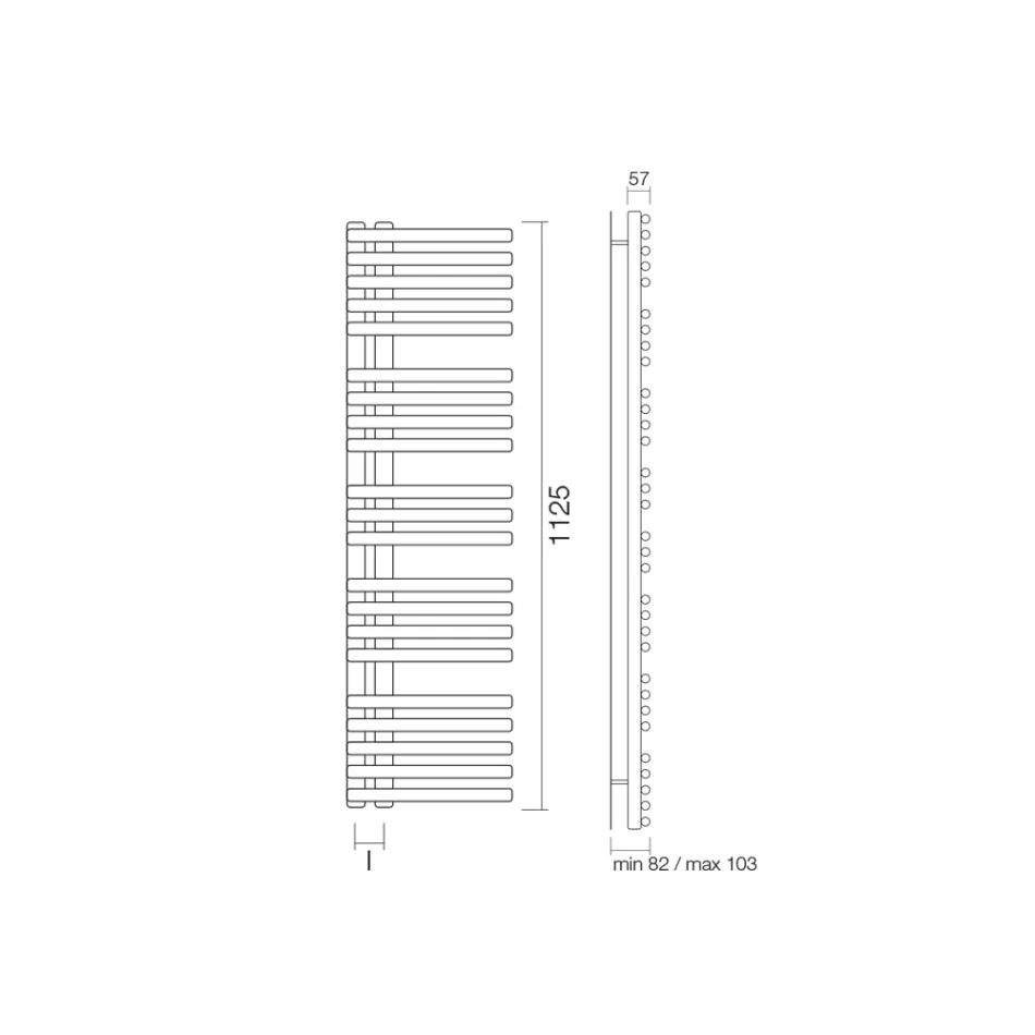 Carbon Steel Hydraulic Towel Warmer Made in Italy - Sour Cherries Viadurini