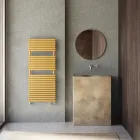 Hydraulic Towel Warmer in Carbon Steel Ochre Made in Italy - Tepore Viadurini