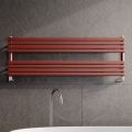 Hydraulic Towel Warmer in Carbon Steel Rust Matt Made in Italy - Fiaccole