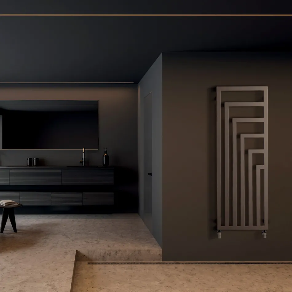 Hydraulic Steel Towel Warmer with Modern Design Made in Italy - Potentia Viadurini