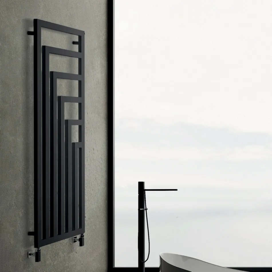 Hydraulic Steel Towel Warmer with Modern Design Made in Italy - Potentia Viadurini