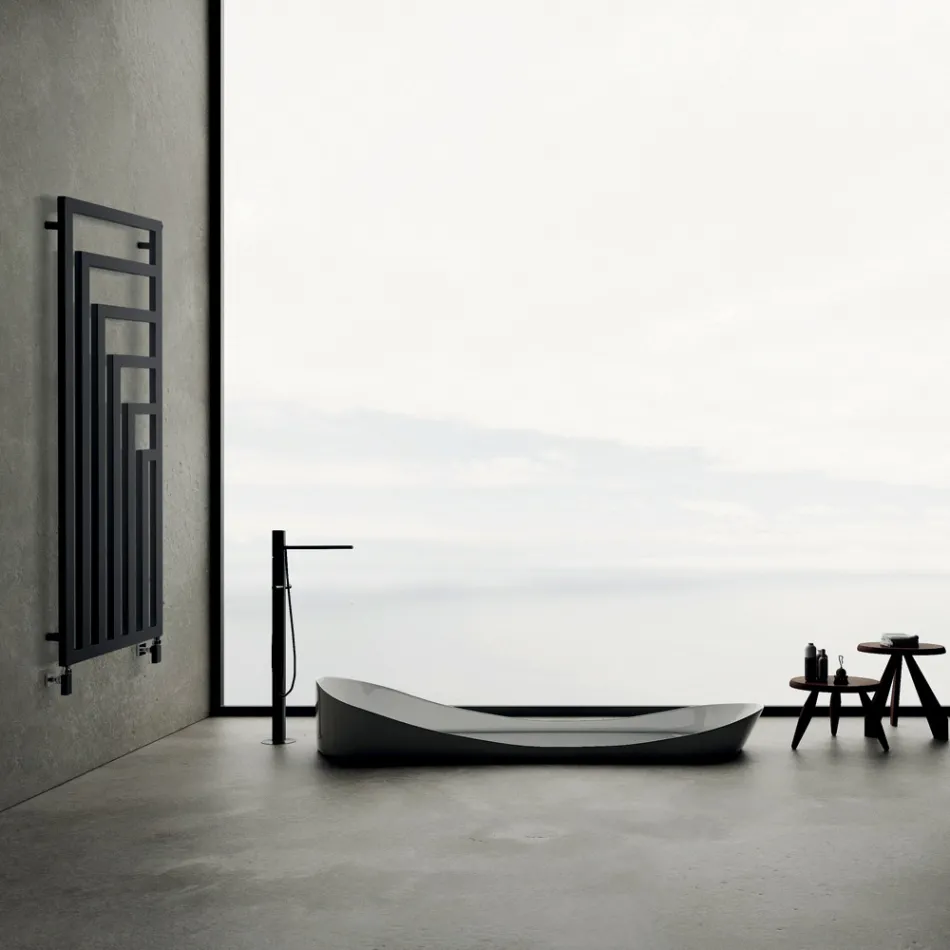 Hydraulic Steel Towel Warmer with Modern Design Made in Italy - Potentia Viadurini