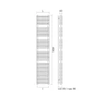 Hydraulic Towel Warmer in Steel Aluminum Finish Made in Italy - Brioches Viadurini