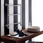 Hydraulic Towel Warmer in Steel Chrome Finish Made in Italy - Gaia Viadurini