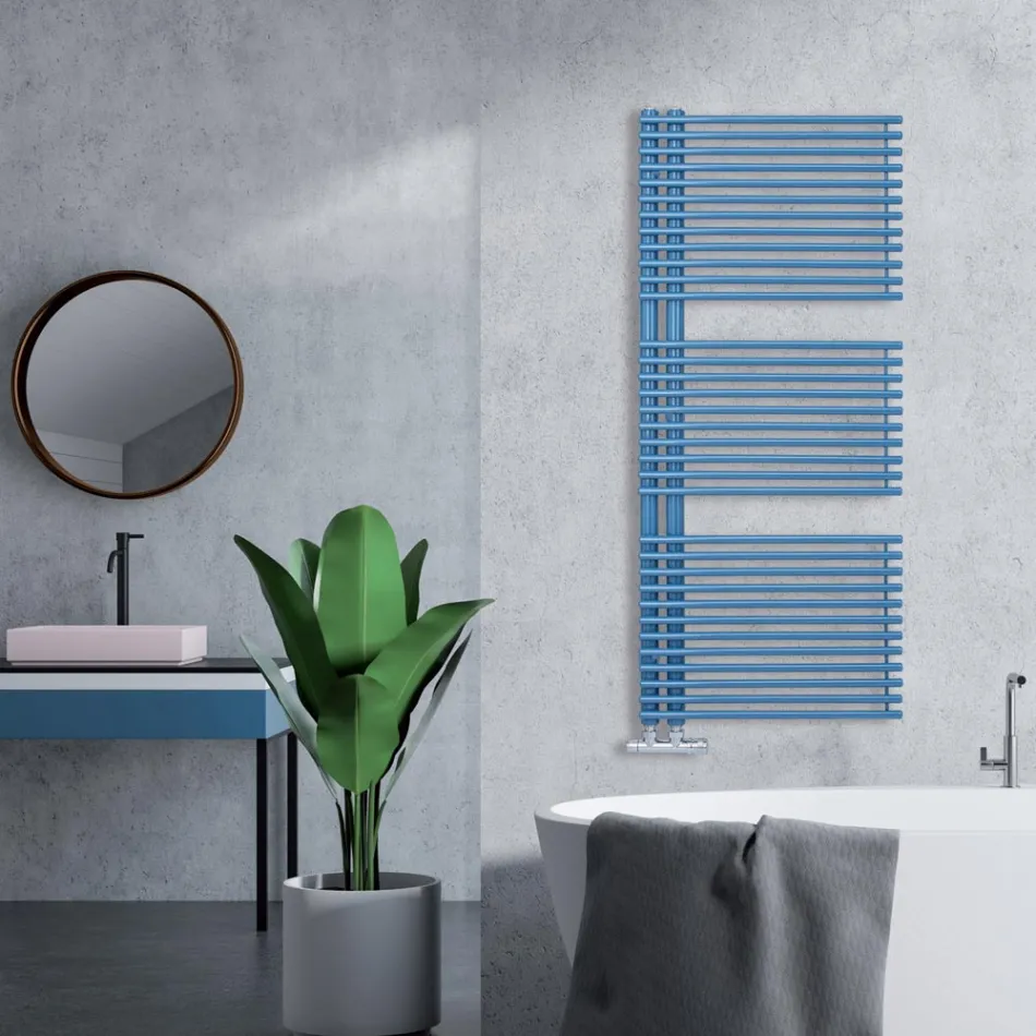 Carbon Steel Towel Warmer with Hydraulic System - Peanuts Viadurini