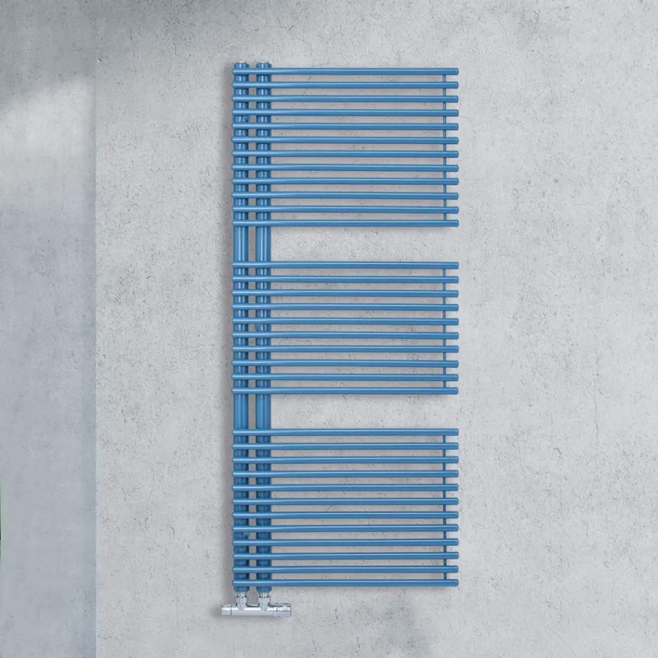 Carbon Steel Towel Warmer with Mixed System - Peanuts Viadurini