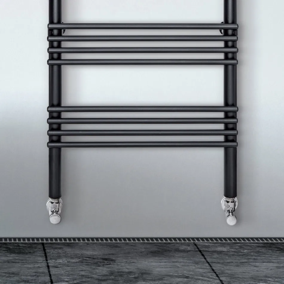 Towel Warmer in Steel with Mixed System Made in Italy - Rum Viadurini