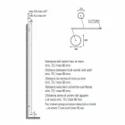 Stainless Steel Design Wall Mounted Towel Warmer for Bathroom, 2 Sizes 391 W - Italo Viadurini