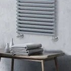 Mixed Towel Warmer with 4 Series of Horizontal Elements Made in Italy - Meringue Viadurini