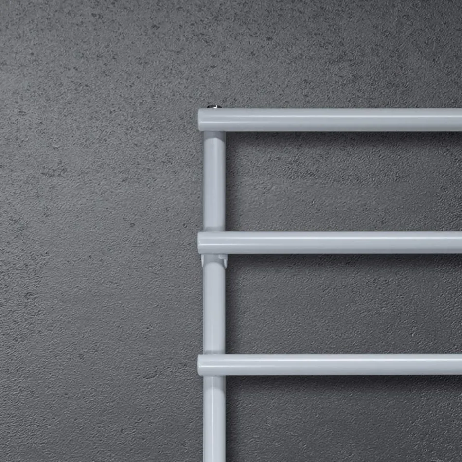 Mixed Towel Warmer with Circular Elements Made in Italy - Strawberry Viadurini