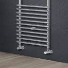 Mixed Towel Warmer in Steel Satin Finish Made in Italy - Peel Viadurini
