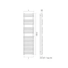 Mixed Towel Warmer in Steel Satin Finish Made in Italy - Peel Viadurini