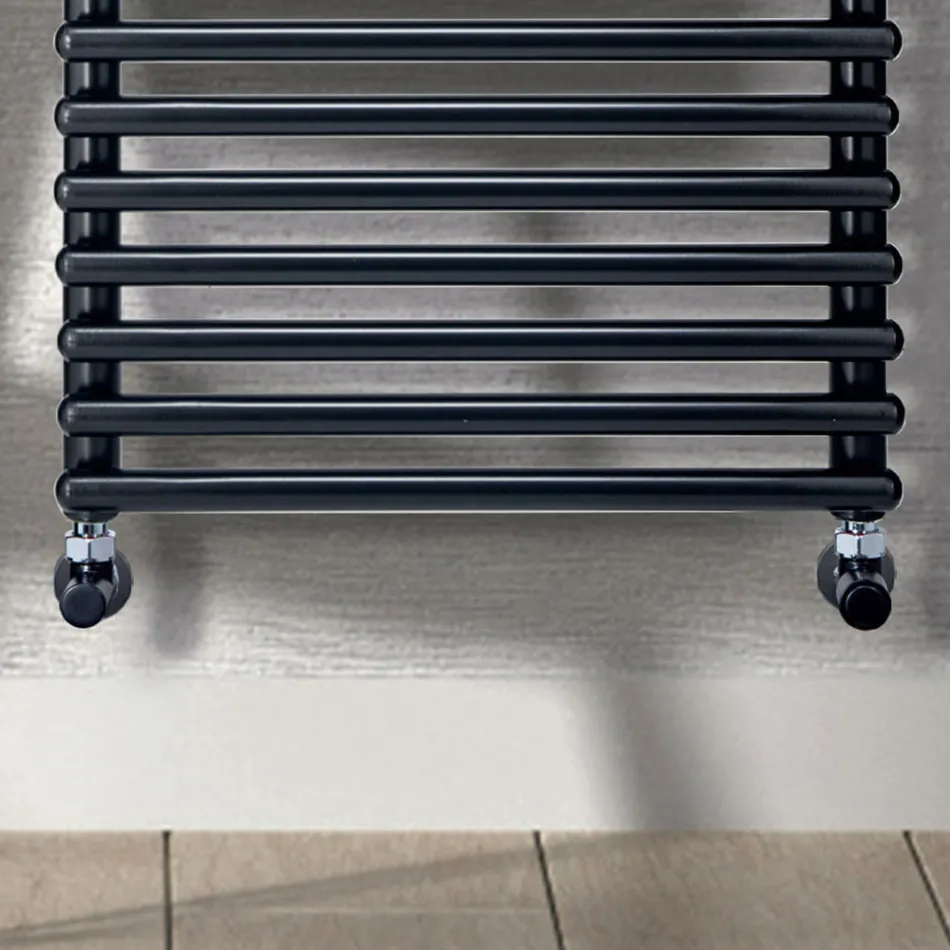 Mixed Towel Warmer Made in Carbon Steel - Soft Viadurini