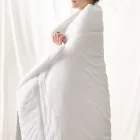 350 gr/m2 Double Bed Warmer in Pure Garment-Dyed Cotton - Delicacy Viadurini