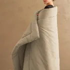 350 gr/m2 Double Bed Warmer in Pure Garment-Dyed Cotton - Delicacy Viadurini