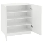 2-Door Shoe Cabinet in Sustainable White or Slate Melamine Wood - Joris Viadurini