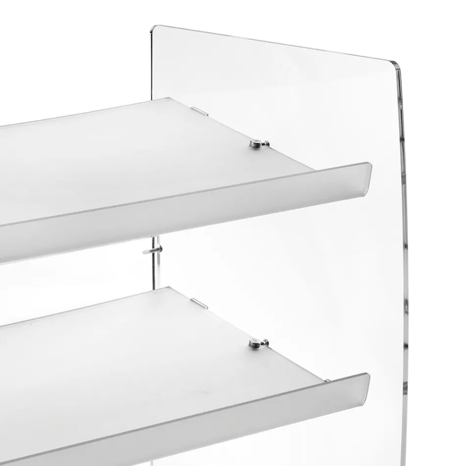 Nerina 3-Tier Shoe Rack in Transparent Plexiglass, Made in Italy Viadurini