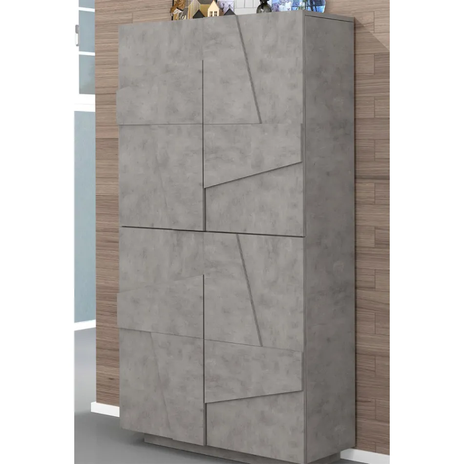 High or Low Shoe Rack in Sustainable Wood Design with 2 or 4 Doors - Fjona Viadurini