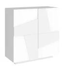 High or Low Shoe Rack in Sustainable Wood Design with 2 or 4 Doors - Fjona Viadurini