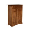 Shoe cabinet with 1 drawer and 2 wooden doors Made in Italy - Lasa