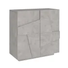 Indoor Shoe Cabinet with 2 Melamine Doors Made in Italy - Naditza Viadurini