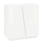 Shoe Cabinet for Living Room with 2 Doors in Melamine Made in Italy - Popilio Viadurini