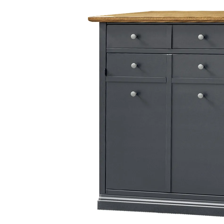 Shoe rack in Toulipier veneered wood Made in Italy - Visnus Viadurini