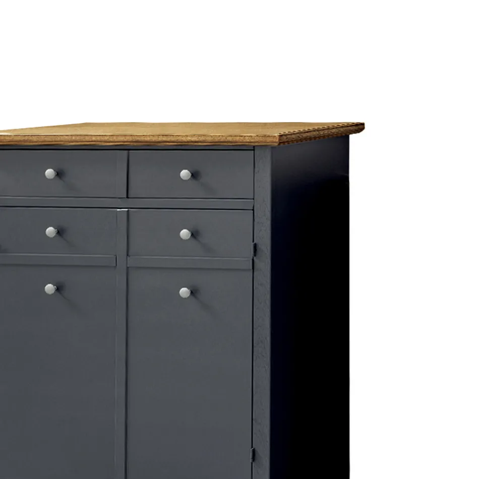 Shoe rack in Toulipier veneered wood Made in Italy - Visnus Viadurini