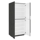 Indoor Melamine Shoe Cabinet with 4 Doors Made in Italy - Naditza Viadurini