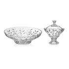 Candy Box and Ecological Crystal Centerpiece 2 Pieces - Magnolio Viadurini