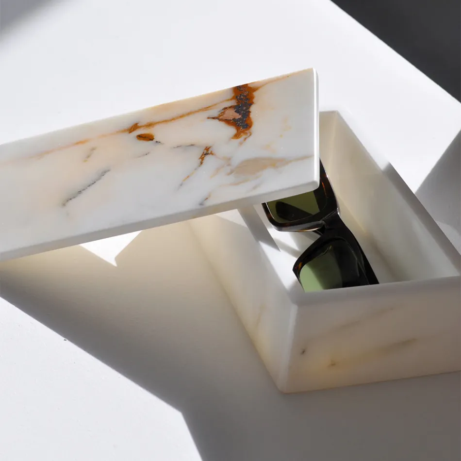 Marble Glasses Box Made in Italy - Kenna Viadurini