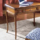 Desk with 3 Drawers in Bassano Wood France Made in Italy - Adon Viadurini