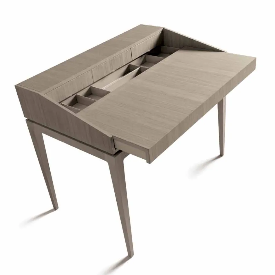 Modern design writing desk in walnut wood, W 105 x D 65 cm, Acario Viadurini