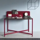 Modern Desk in Colored Metal and Oak Wood of Italian Design - Nadin Viadurini