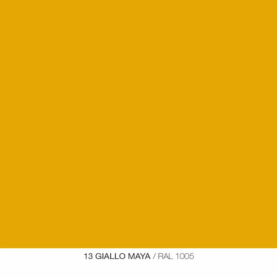 Modern Desk in Colored Metal and Oak Wood of Italian Design - Nadin Viadurini