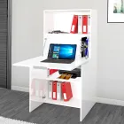 Modern White Wall Desk in Polished Wood Italian Design - Ghero Viadurini