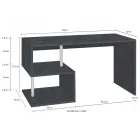 White or Slate Desk in Italian Design Wood 3 Sizes - Michel Viadurini