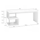 White or Slate Desk in Italian Design Wood 3 Sizes - Michel Viadurini