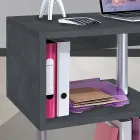 White or Slate Desk in Italian Design Wood 3 Sizes - Michel Viadurini