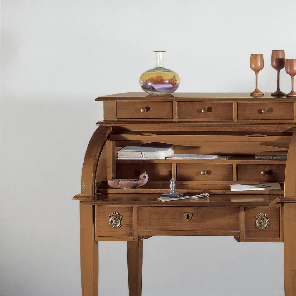 Desk with 6 External Drawers, 3 Internal Drawers and 1 Compartment Made in Italy - Marte Viadurini