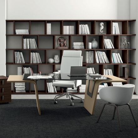 Desk with glass top Andrea Stramigioli - Frafalla Viadurini