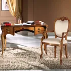 Luxury Wooden 5 Drawer Living Room Desk Made in Italy - Caligola Viadurini