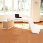 Office desk with wooden chest of drawers made in Italy, Terralba Viadurini