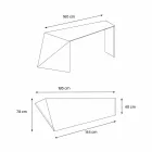 Modern Design Office Desk Extralight Glass Made in Italy - Rosalia Viadurini