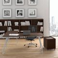 Executive desk in dark oak melamine - Serio