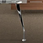 Glass executive desk with integrated cabinet - Serio Viadurini