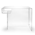 Transparent Plexiglass Desk with Shelf Made in Italy - Studiorum