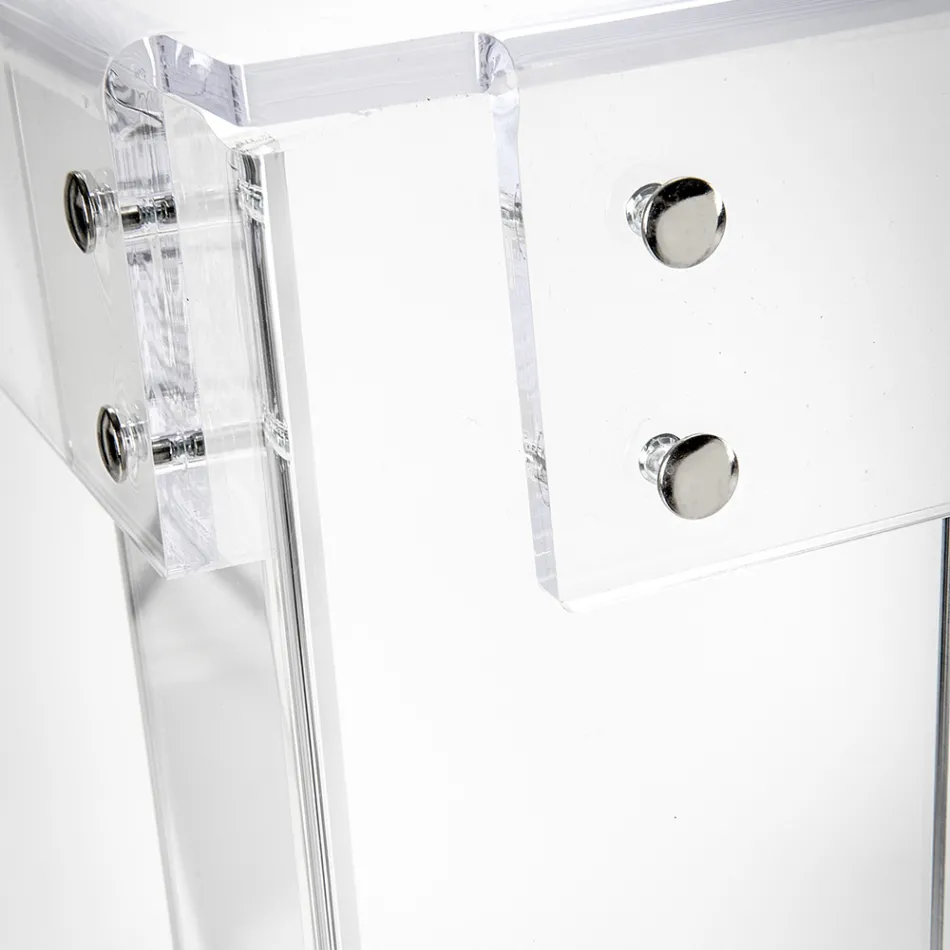 Transparent Plexiglass Desk Modern Design Made in Italy - Vichy Viadurini