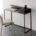 Modern Desk in Metal and Melamine with Drawer Made in Italy - Iridio Viadurini